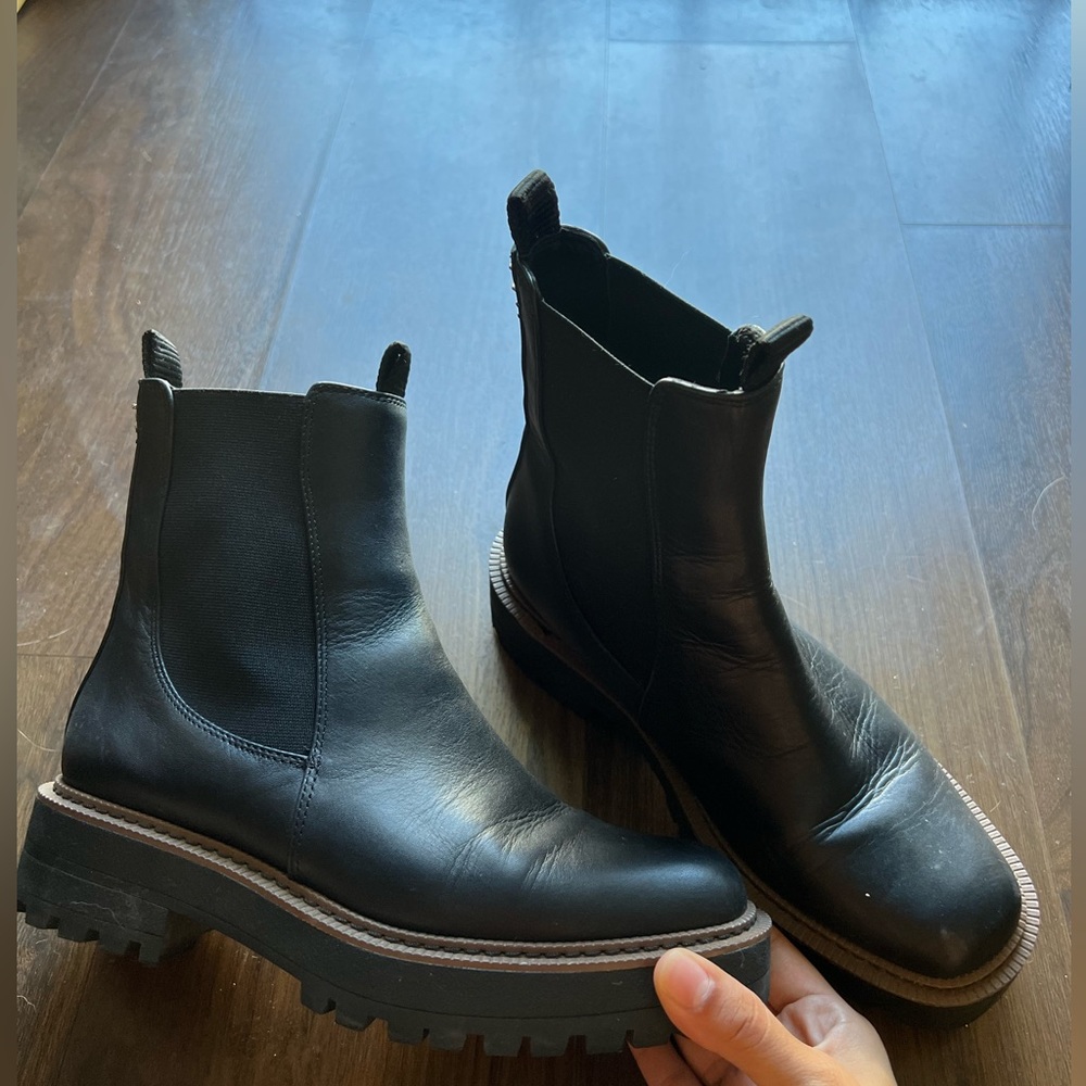 Sam Edelman Black Leather Ankle Boots